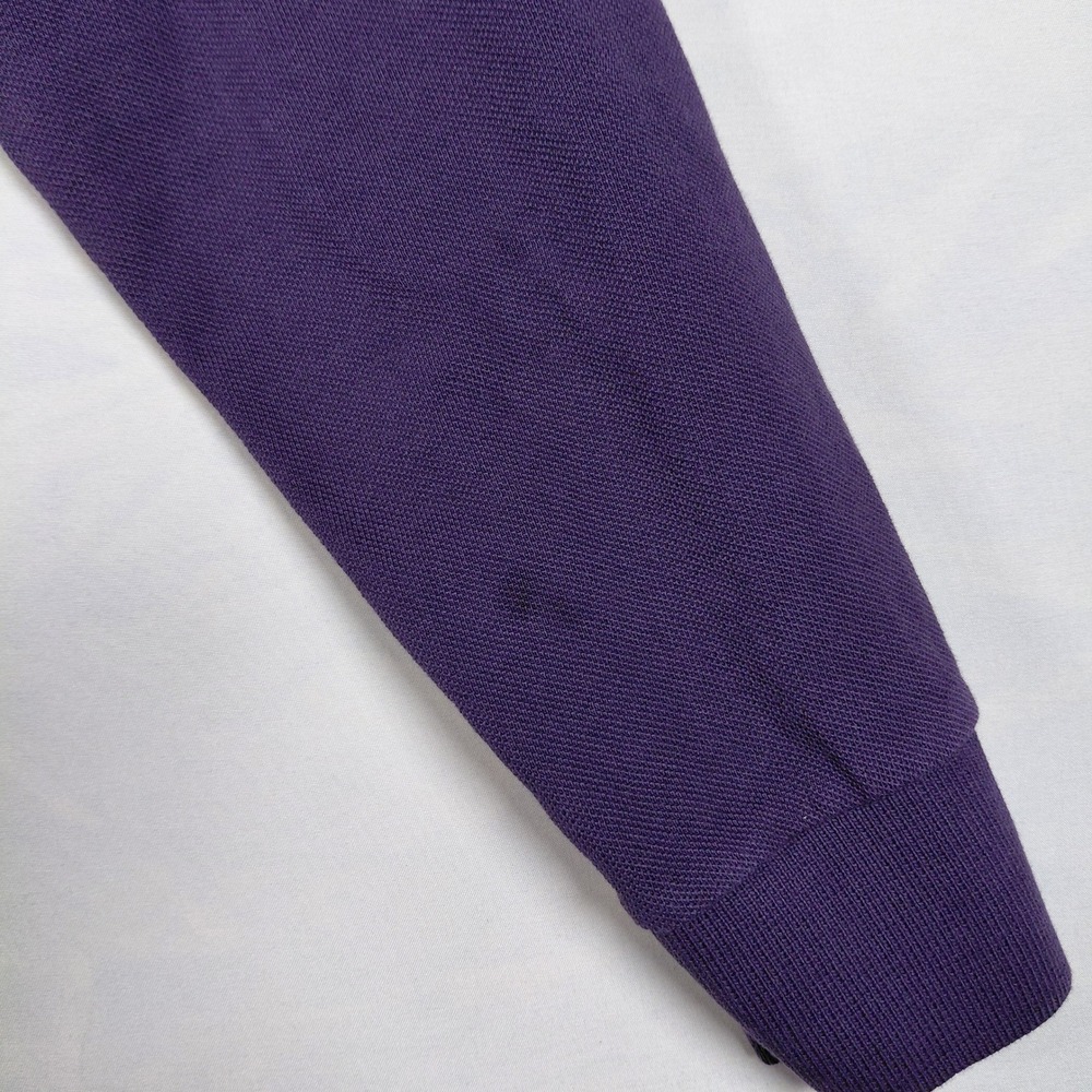 PS Paul Smith Mens Long Sleeve Zebra Logo Polo Shirt Purple Size Medium - Picture 5 of 13
